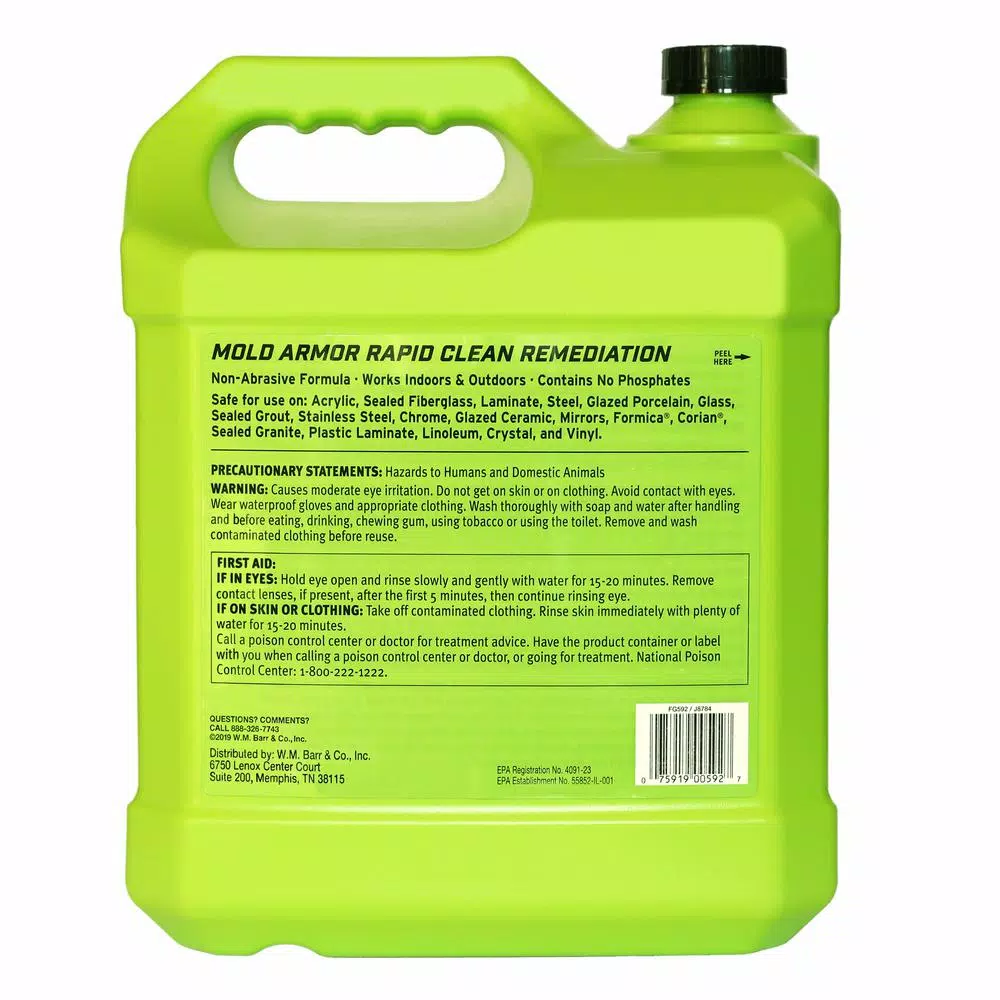 Mold Armor Rapid Clean Remediation Mold Remover & Disinfectant, 2.5 Gallon