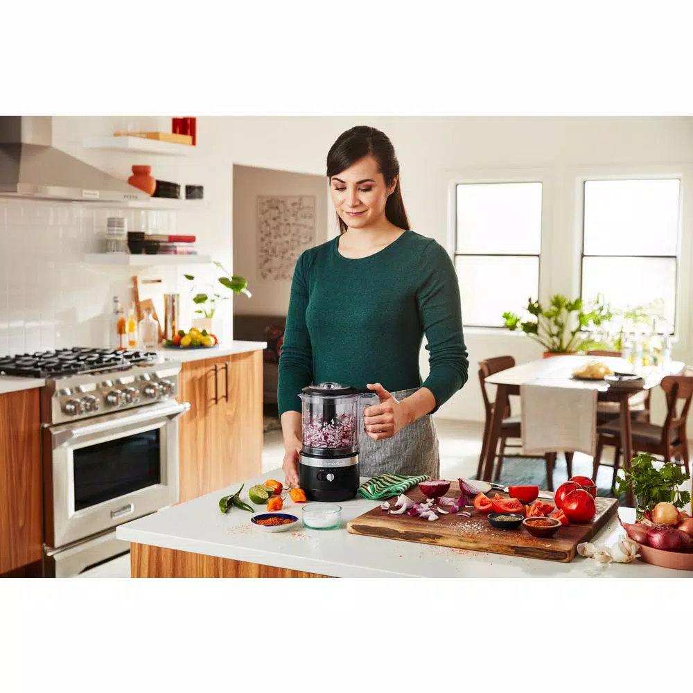 KitchenAid Cordless 5-Cup Food Chopper, Black Matte