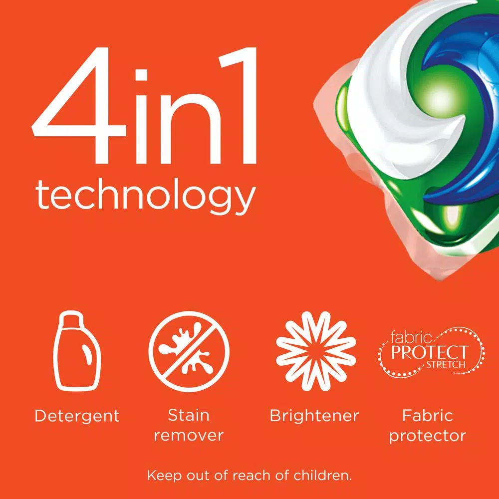 Tide PODS Plus Downy 4-in-1 Laundry Detergent Pacs, April Fresh, 43-Count