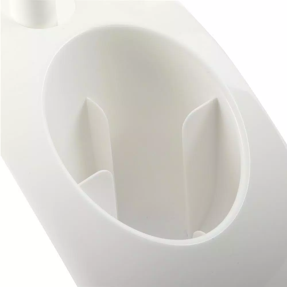 HDX Toilet Brush and Plunger Set with Storage Caddy - Antimicrobial Polypropylene Bristles
