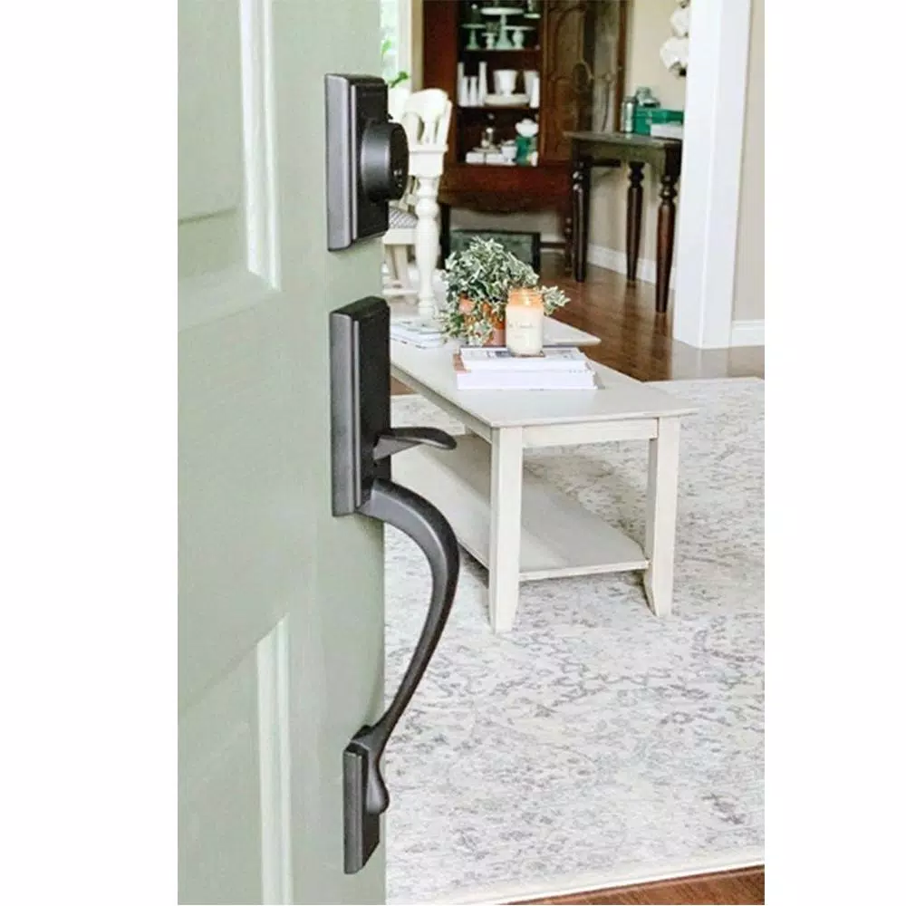 Delaney Kellington Delaney Satin Nickel Single Cylinder Deadbolt Entry Door Handleset