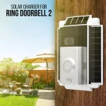 Wasserstein Solar Charger Mount for Ring Video Doorbell 2, Weatherproof, White thumbnail 6