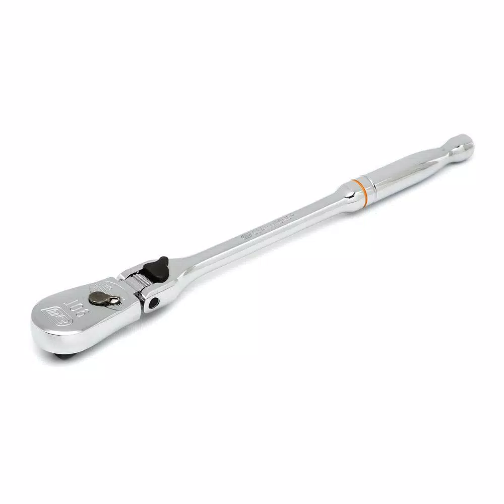 GEARWRENCH 3/8 in. Drive 90-Tooth Locking Flex Head Teardrop Ratchet, 11 in.