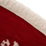 Glitzhome 48 in. Knitted Snowflake Pattern Christmas Tree Skirt thumbnail 2