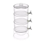 Classic Cuisine 3-Tier Beverage Dispenser, 354 oz BPA-Free Plastic Drink Server with 4 Removable Spigots thumbnail 1