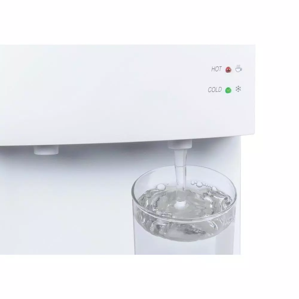 Igloo Top Loading Water Dispenser with Hot and Cold Water, White