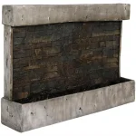 Sunnydaze Decor 24 in. Ancient Style Outdoor Wall Water Fountain, Gray Polyresin thumbnail 1