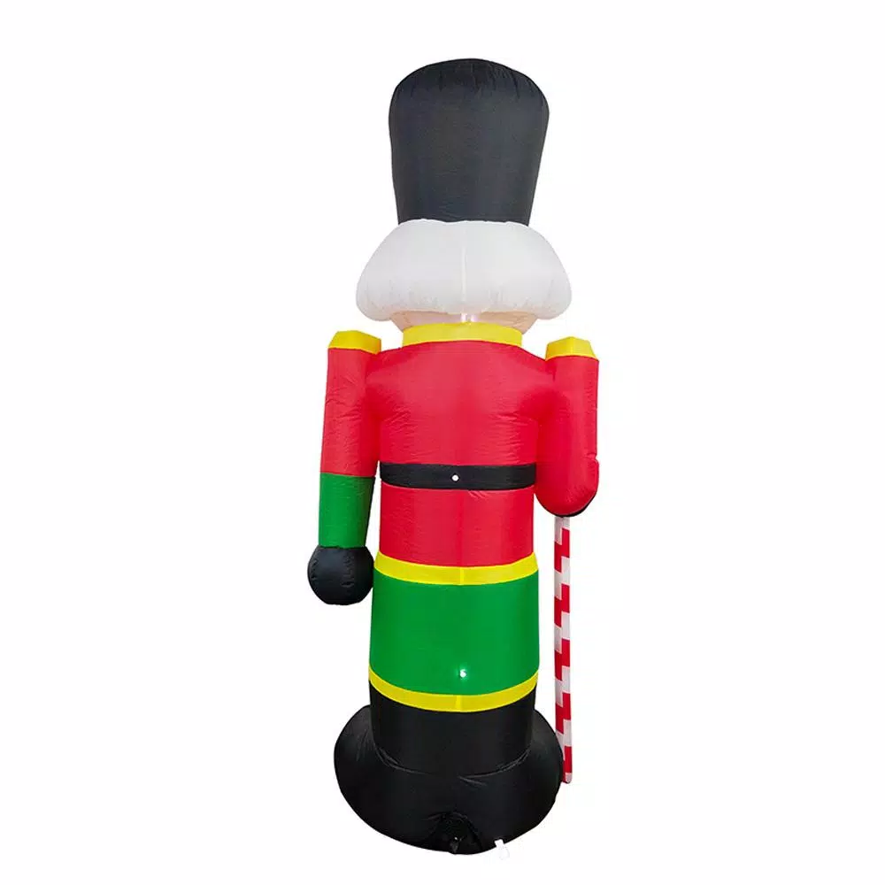 ALEKO's 8 ft. Christmas Inflatable Nutcracker with LED Lights and UL Certified Blower