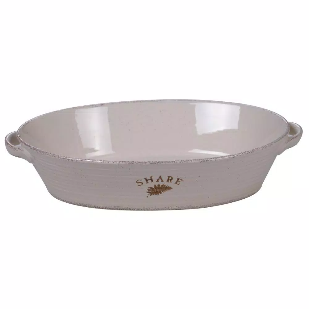 Certified International Gather 2.5 Qt. Multi-Colored Oval Ceramic Baker