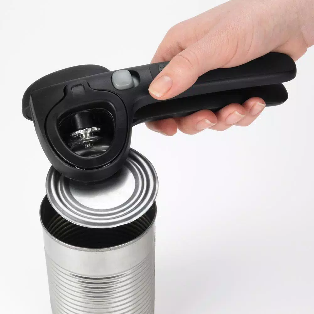 OXO Good Grips Locking Can Opener with Lid Catch, Black