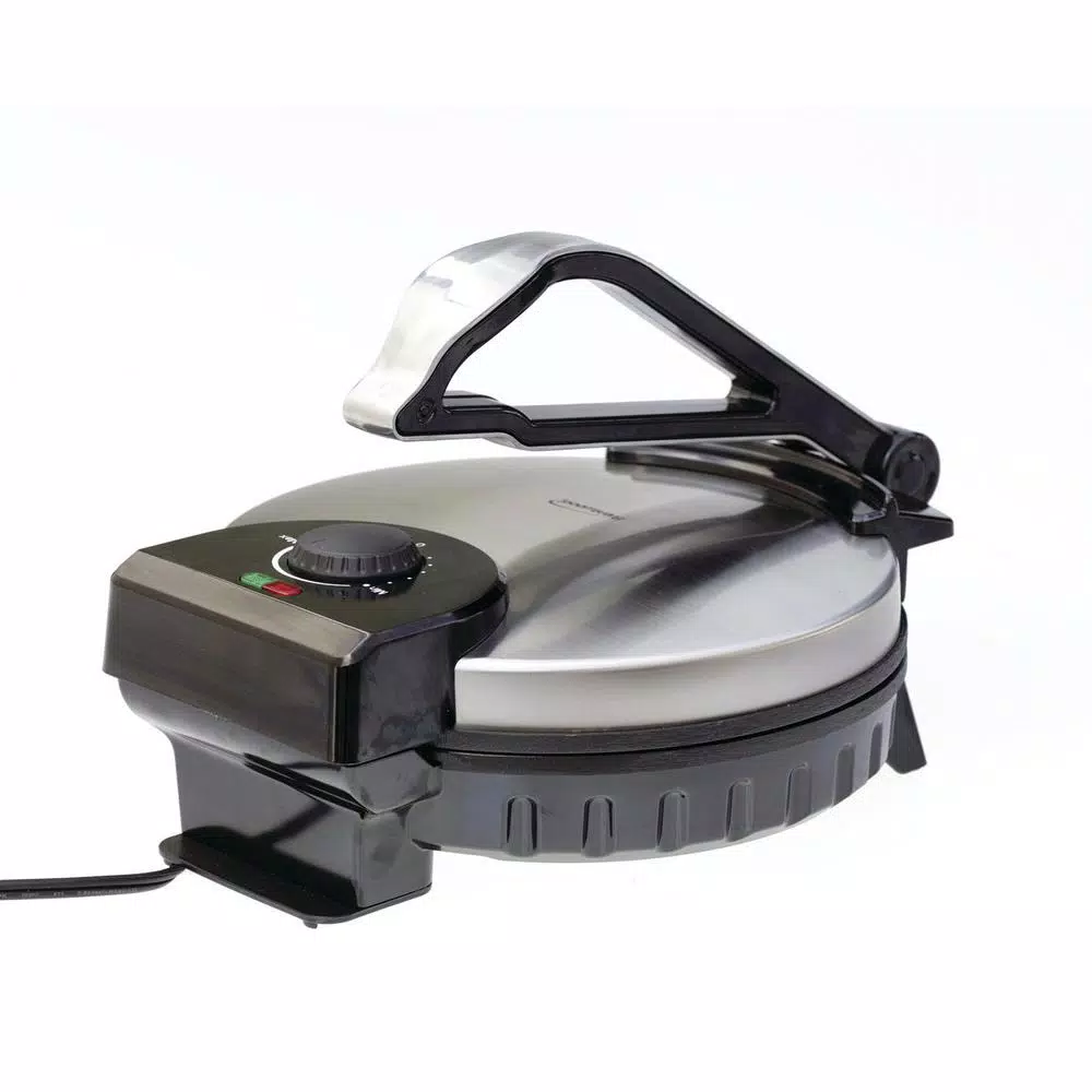 Brentwood Appliances TS-128 10 in. Nonstick Electric Tortilla Maker, Stainless Steel
