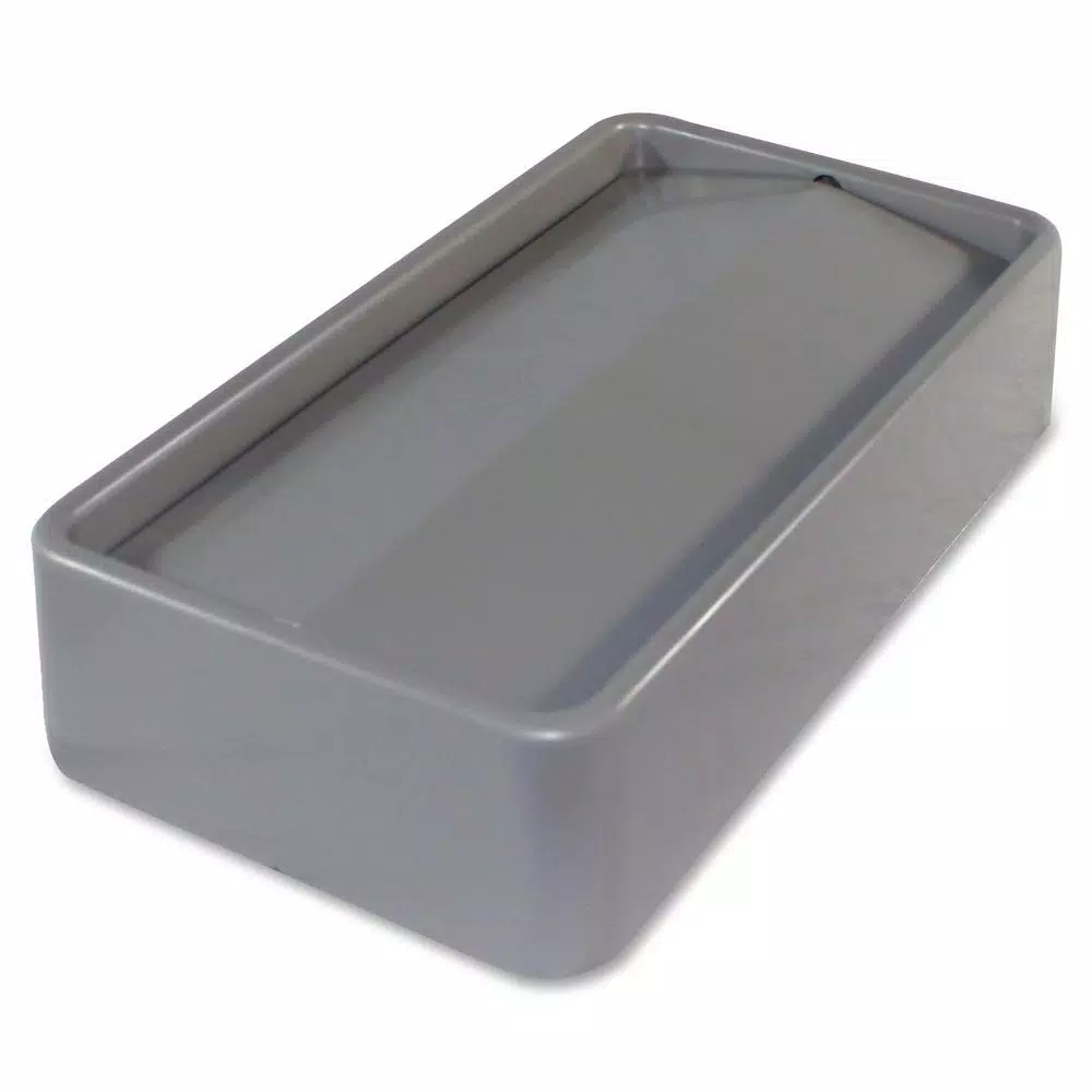 Genuine Joe Wall Hugger 23 Gal. Gray Trash Can Drop Shot Lid - Fits GJO60465