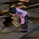 Stalwart 45-Piece Cordless Pivoting Screwdriver Set with 3.6V Lithium Battery and Carrying Case - Pink thumbnail 8