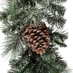 Glitzhome 9 ft. Pre-Lit Glittered Pine Cone & Berry Christmas Garland with Warm White LED Lights thumbnail 3