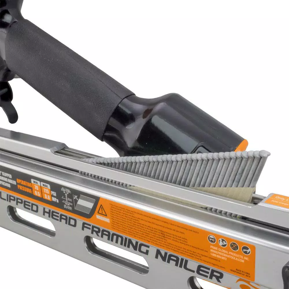 Freeman PFR3490 34 Degree 10-Gauge 3-1/2 in. Clipped Head Pneumatic Framing Nailer