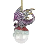 Design Toscano North Pole Dragon Holiday Ornament, Artist Liam Manchester, 6.5 in. thumbnail 4