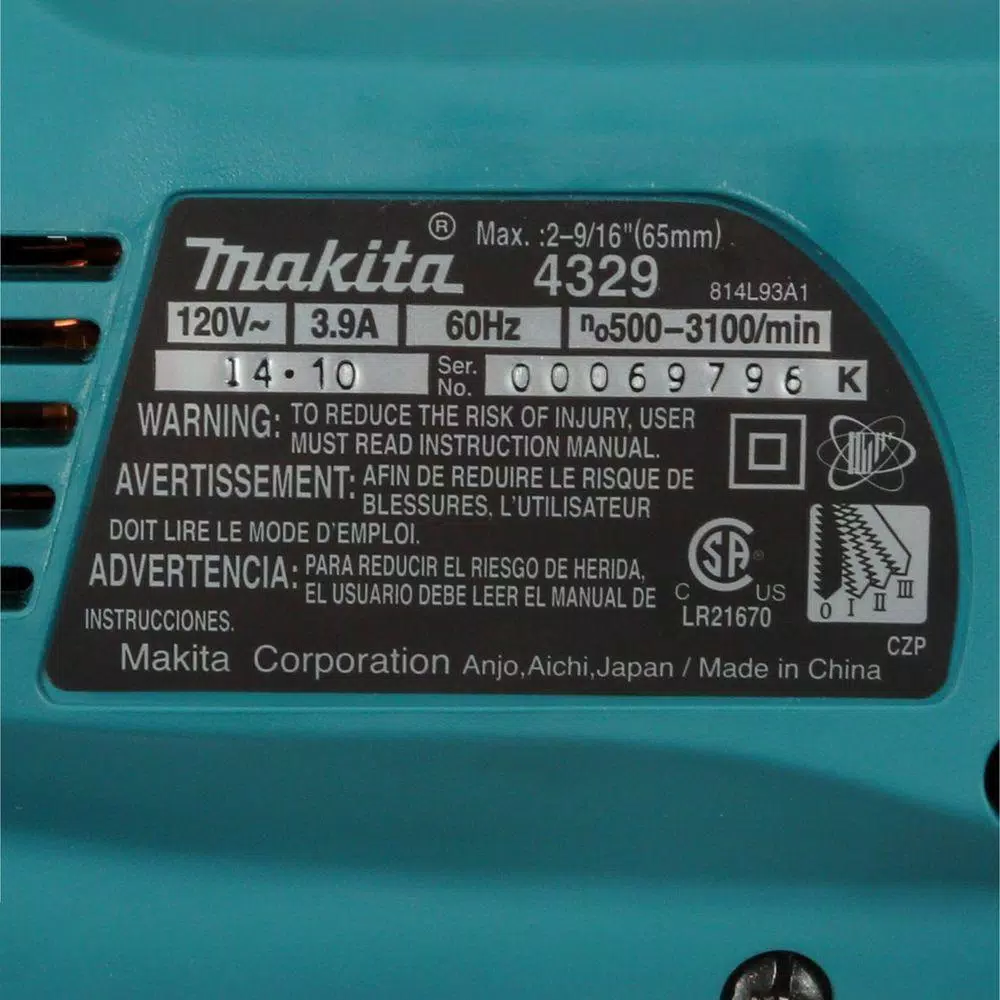 Makita 3.9 Amp Top Handle Corded Jig Saw with Case