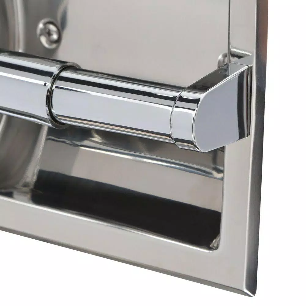 MOEN Recessed Toilet Paper Holder in Polished Chrome with Matching Roller