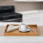Home Basics Natural Bamboo Serving Tray, 16.87 x 11.62 in, Tan thumbnail 3
