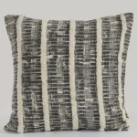 LR Resources Black and Gray Striped Hypoallergenic Throw Pillow, 18 x 18 in. thumbnail 1