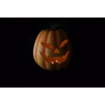 Alpine Corporation Alpine 17 in. Pumpkin Halloween Decor with Motion Activated Yellow LED Lights thumbnail 2