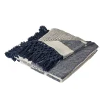 LR Home Symmetry Gray Geometric Cotton Throw Blanket - 50 x 60 in thumbnail 2