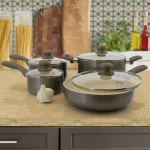 Oster Newcrest 8-Piece Aluminum Nonstick Cookware Set, Gray thumbnail 5