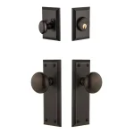 Grandeur Fifth Avenue Timeless Bronze Door Knob with Single Cylinder Deadbolt, 2-3/4 in. Backset thumbnail 1