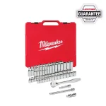 Milwaukee 3/8 in. Drive SAE/Metric Ratchet and Socket Set, 56-Piece Mechanics Tool Kit thumbnail 15