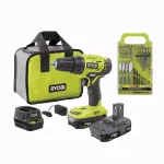 RYOBI 18V ONE+ 1/2 in. Cordless Drill Driver Kit with (2) 1.5 Ah Batteries, Charger, Bag, and 31-Piece Bit Set thumbnail 1