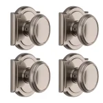 Baldwin Prestige Carnaby Satin Nickel Passage Door Knobs, 4-Pack thumbnail 1
