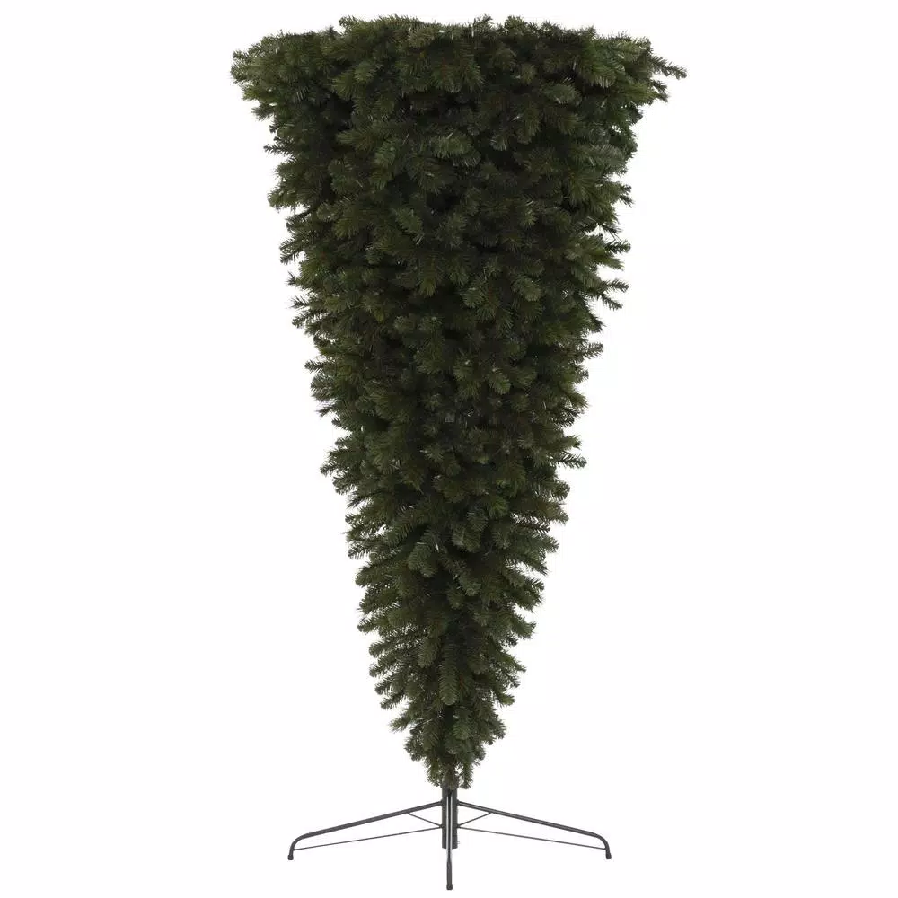 Home Accents Holiday 7 ft Wesley Upside Down Long Needle Pine Pre-Lit LED Artificial Christmas Tree with 420 Color Changing Lights