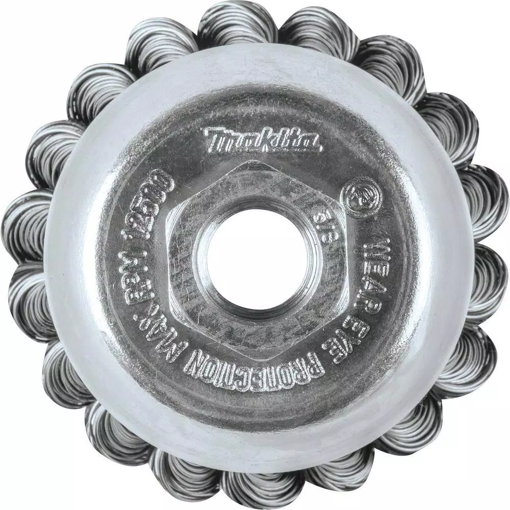 Makita 2-3/4 in. Stainless Steel Knot Wire Cup Brush for Angle Grinders