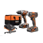 RIDGID 18V Cordless Drill/Driver and Impact Driver Combo Kit with 4 Lithium-Ion Batteries thumbnail 2