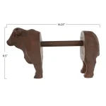 3R Studios Brown Cow Shaped Freestanding Paper Towel Holder - Farmhouse Style Resin thumbnail 2
