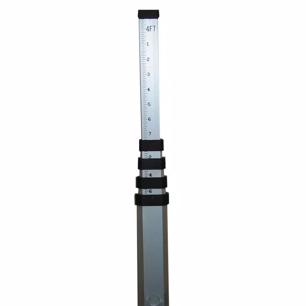 Bon Tool 16 ft. Aluminum Leveling Rod, 5-Section Folding Surveying Rod