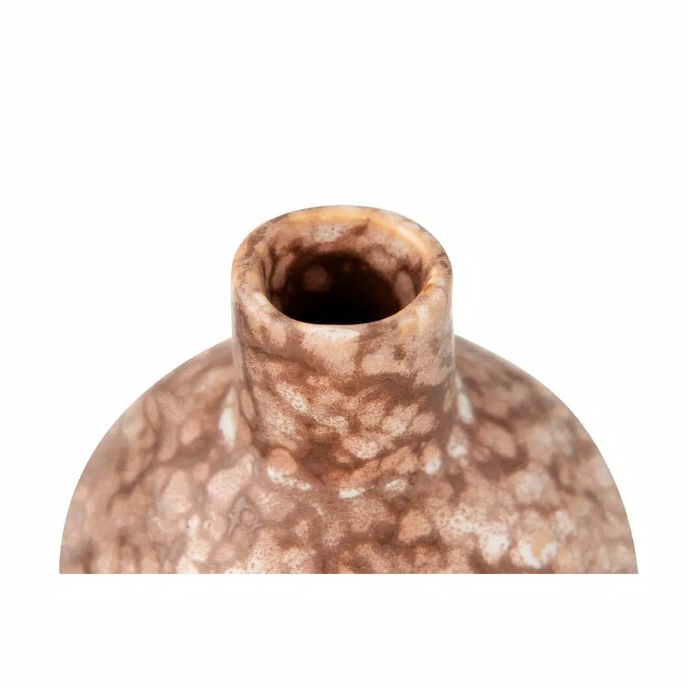 3R Studios Brown Stoneware Decorative Bud Vase Set, Set of 3 Ceramic Tabletop Vases