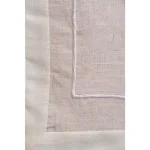 Lintex Harper Border Linen Look Table Runner, 13 x 72 in, Ivory thumbnail 2