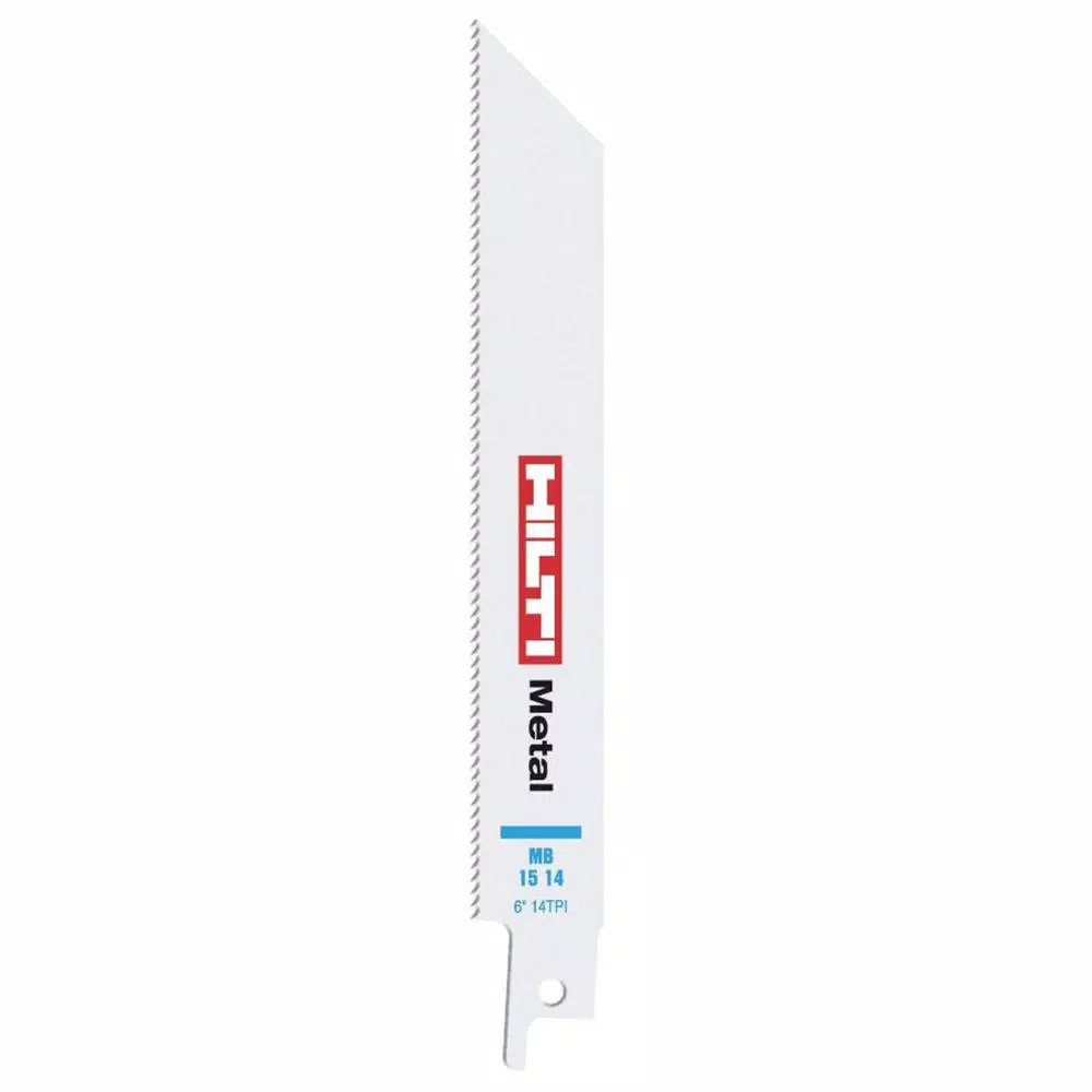 Hilti MB 15 Metal Cutting Reciprocating Saw Blades, 6 in., 14 TPI, 5-Pack
