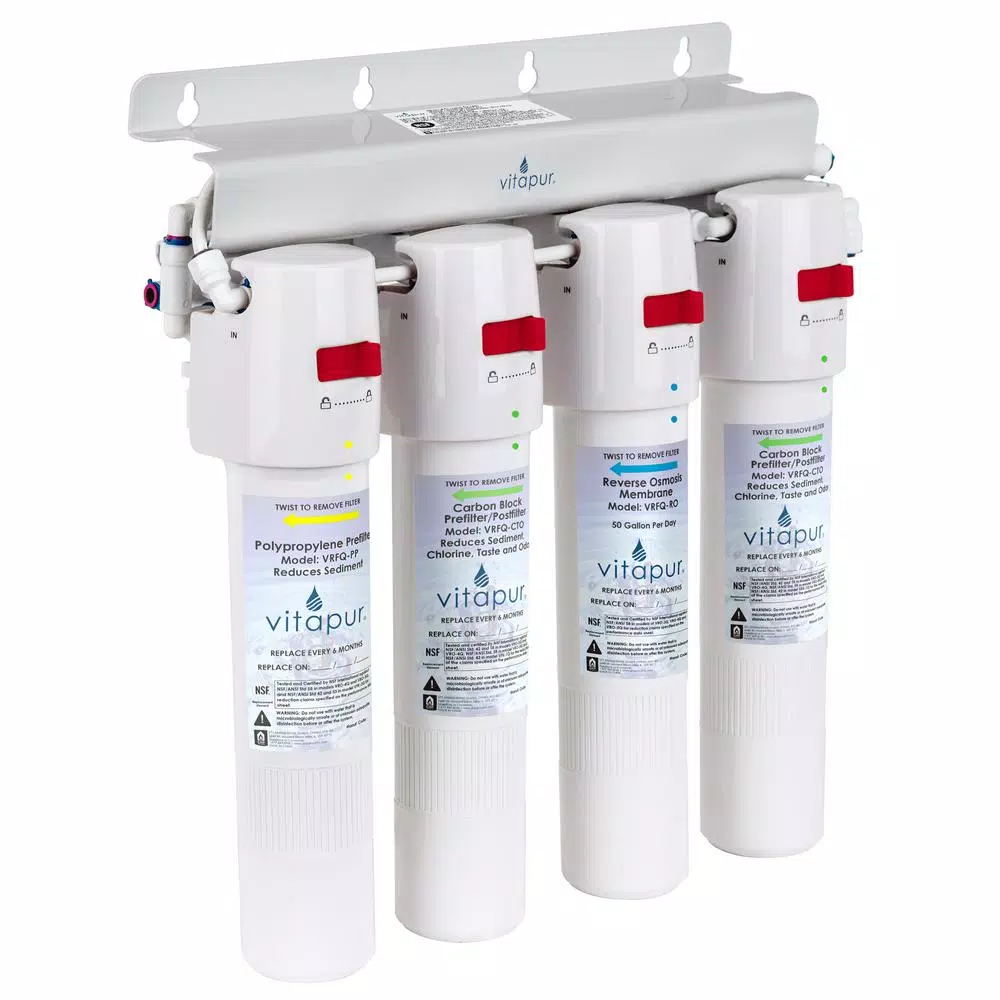 Vitapur 4-Stage Quick Connect Reverse Osmosis Water Filtration System, 20.3 GPD