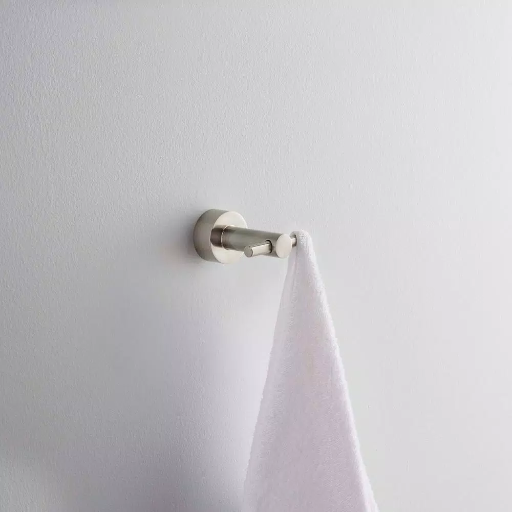 Glacier Bay Innburg Double Robe Hook, Brushed Nickel