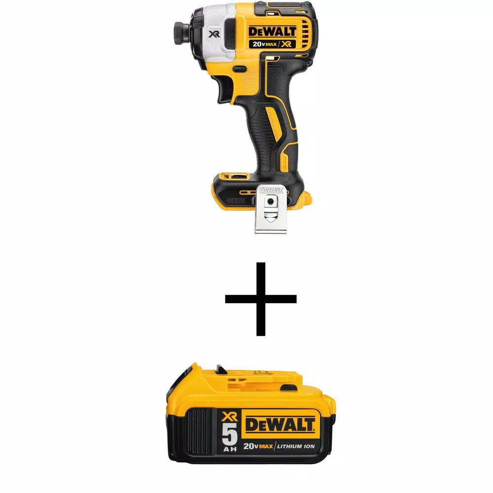 DEWALT 20V MAX XR Brushless 3-Speed 1/4 in. Impact Driver Kit with (1) 5.0 Ah Battery