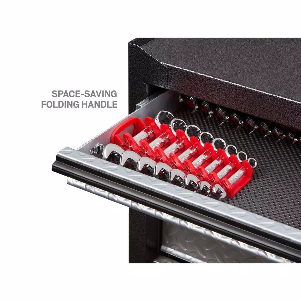 TEKTON 8-Tool Store-and-Go Stubby Wrench Rack Keeper, Red