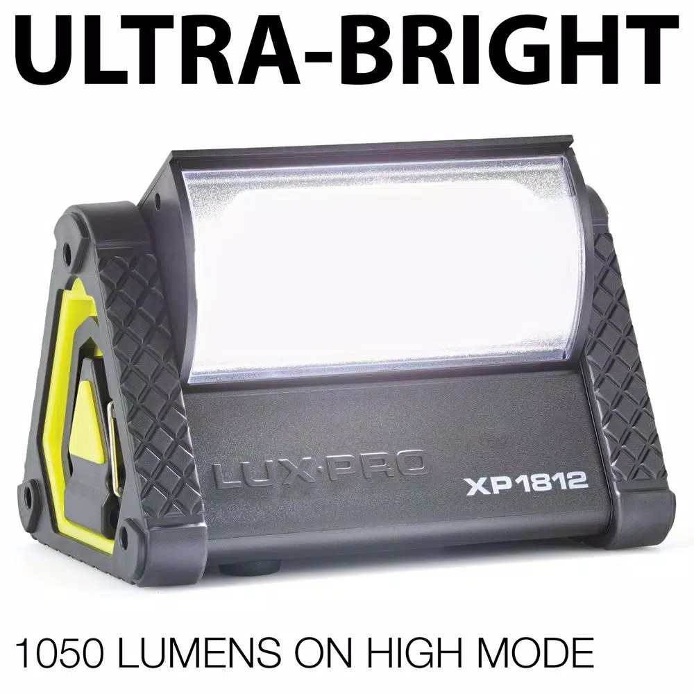 LUXPRO Pro Series 1050 Lumens Broadbeam LED Directional Pivoting Cordless Work Light