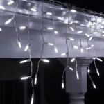 Wintergreen Lighting 7 ft. 70-Light M5 LED Cool White Icicle Light Set thumbnail 2