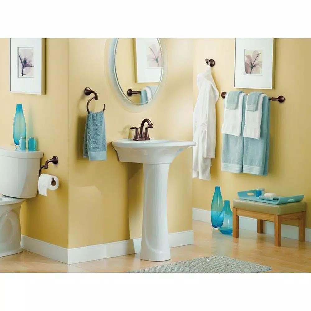 MOEN Eva 24 in. Single Towel Bar in Oil Rubbed Bronze