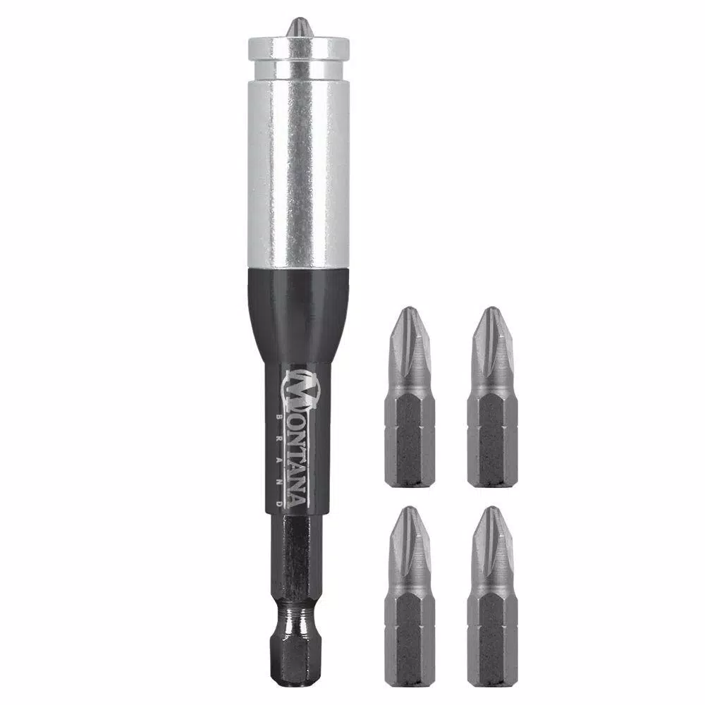 Montana Brand 7-Piece Drywall Screw Setter Set with 3 in. Magnetic Bit Holder
