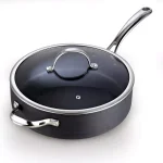 Cooks Standard 5 Qt. Hard-Anodized Aluminum Nonstick Deep Saute Pan with Glass Lid, Black thumbnail 1