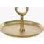 LITTON LANE Modern Reflections 3-Tier Gold Aluminum Cake Stand, 22 x 17 in. thumbnail 2
