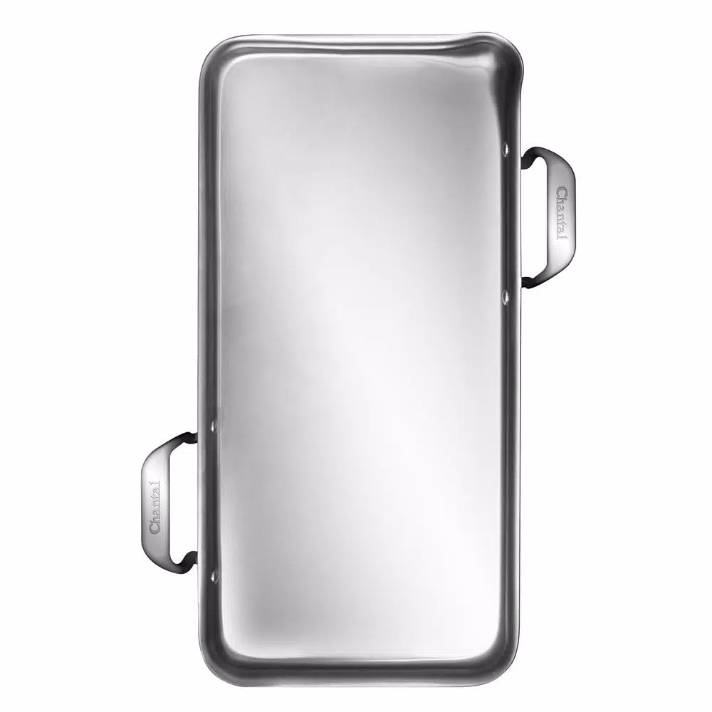 Chantal 21 Supreme 19 in. Stainless Steel Tri-Ply Griddle with Nonstick Ceramic Coating